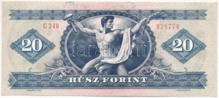 1980. 20Ft "C 340 028770" nyomdai festékfoltokkal T:UNC,AU 
Adamo F17