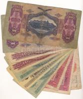 10db-os vegyes Korona-, Pengő- és Forint bankjegytétel T:VG,G