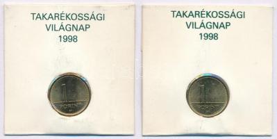 1998. 1Ft Cu-Ni-Zn OTP / Takarékossági Világnap 1998 csomagolásban (2x) T:UNC