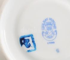 Zsolnay kék-arany kávés készlet. Jelzett, hibátlan, teljes