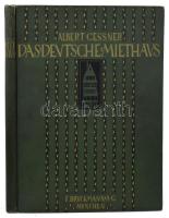 Gessner, Albert: Das deutsche Miethaus. München, 1909, F. Bruckmann A.G., 2 sztl. lev.+ 145+(7) p. Első kiadás. Gazdag fekete-fehér képanyaggal illusztrálva. Német nyelven. Kiadói festett egészvászon-kötés, jó állapotban, a gerincen némi kopással.