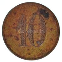 Marcali ~1900. "Marczali I.H.K." a Marcali Izraelita Hitközség 10 értékű Cu bárcája (22mm)...