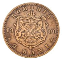 Románia 1900. 2b bronz "I. Károly" T:VF
Romania 1900. 2 Bani bronze "Carol I" C...