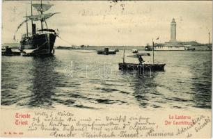 1900 Trieste, Trieszt; Der Leuchtturm / La Lanterna / lighthouse (fl)