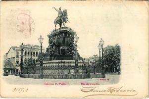 1903 Rio de Janeiro, Estatua D. Pedro I. / monument (EK)