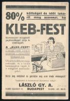 Kleb-Fest ragasztó papírszalag (László Gy. A. Budapest) ismertetője