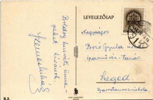 Boldog magyar húsvétot! Bozó Gyula iparművész tanárnak címezve 1942-ben / Hungarian Easter irredenta...