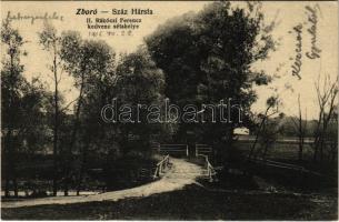 1916 Zboró, Zborov; Száz hársfa, II. Rákóczi Ferenc kedvenc sétahelye. Salgó Mór kiadása / linden tree promenade, Francis II Rákóczi's favourite walking place