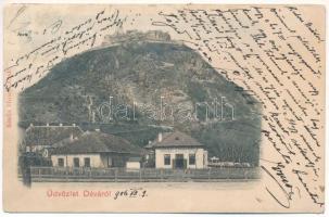 1906 Déva, vár, városi kisdedóvó (óvoda). Hirsch Adolf kiadása / castle, kindergarten, nursery (ázott / wet damage)