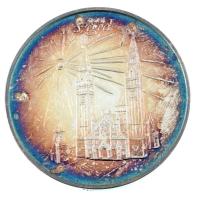 Fritz Mihály (1947- ) DN "Szeged" ezüstözött fém emlékérem tokban (42,5mm) T:AU (PP) patin...