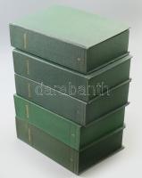 Műemlékeink sorozat 68 kötete. Bp., Képzőművészeti Alap. Papírkötések. 5 db aranyozott egészvászon mappában, a borítókon kis kopásnyomokkal.