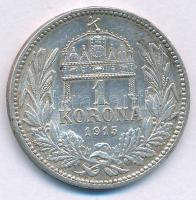 1915KB 1K Ag "Ferenc József" T:AU patina Adamo K5.1