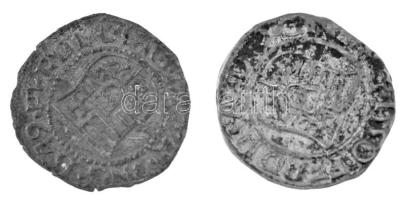 1549KB-1550K-B Denár Ag I. Ferdinánd (2xklf) (0,51g, 0,46g) T:XF patina  Hungary 1549KB-1550K-B Denar Ag Ferdinand I (2xdiff) (0,51g, 0,46g) C:XF patina  Huszár: 935., Unger II.: 745.a