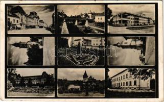 1943 Beregszász, Beregovo, Berehove; mozaiklap "Hiszek Magyarország feltámadásában" irredenta propagandával / multi-view postcard with Hungarian irredenta propaganda (fa)