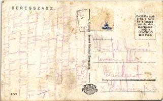 1943 Beregszász, Beregovo, Berehove; mozaiklap "Hiszek Magyarország feltámadásában" irrede...