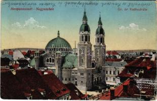 1918 Nagyszeben, Hermannstadt, Sibiu; Gr. or. Kathedrale / Ortodox székesegyház. Karl Graef kiadása / Orthodox cathedral (EK)