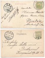 Eszék, Essegg, Osijek; - 2 db régi város képeslap / 2 pre-1945 town-view postcards