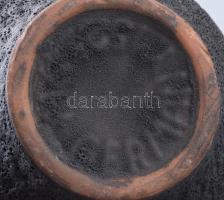 Retro német iparművész kancsóváza, jelzett, talpán kis kopással, m: 19 cm