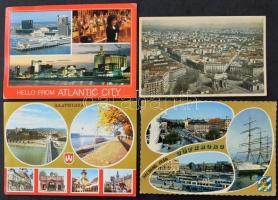 67 db MODERN külföldi város képeslap főleg Európából