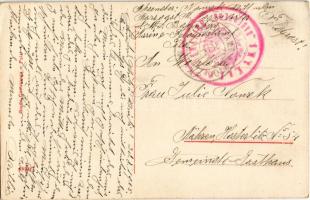 1915 Urlauber vorbereiten. K.u.K. Kriegsmarine Matrosen / Osztrák-magyar haditengerészeti humor / WW...