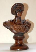 Tiberius császár 15 cm magas bronz mellszobra talapzattal