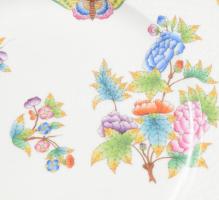 Herendi Viktória mintás tál. Jelzett, hátoldalára akasztó van ragasztva, hibátlan, d: 28,5 cm