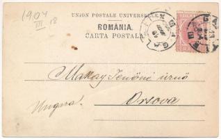 1901 Galati, Galatz; Piata Regala cu Strada Mare, Sami Grupper / main street, tram, shops (EK)