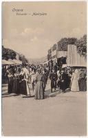 1909 Orsova, Vásár tér, piac / Marktplatz / market (EK)