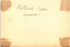 Paltinis (Suceava), vasútállomás / railway station. photo (non PC) (vágott / cut)