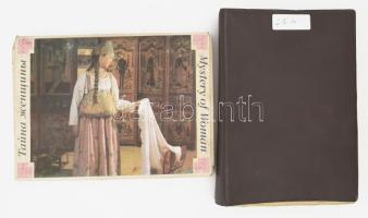 ,,A nő rejtelmei", 18 db-os szovjet díszdobozos gyufa szett, kissé viseltes dobozban + Gyufacím...