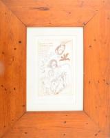 Vetlényi Zsolt (1967-): Lángvirág. Rézkarc, papír, jelzett, számozott (74/100), üvegezett fakeretben...