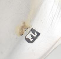 Ezüst(Ag) habos kanál, jelzett, h: 14,2 cm, nettó: 26,6 g