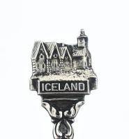 Ezüst(Ag) "Iceland" díszkanál, jelzett, h: 10,5 cm, nettó: 9,6 g
