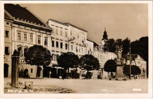 1939 Eferding, Ob.-Do. / street view, J. Ambauer's shop, monument, church,
