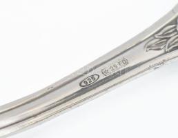 Ezüst(Ag) barokkos áttört nyelű fűszerkanál, jelzett, h: 12,4 cm, nettó: 23,7 g