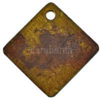 Debrecen 1932. "Debrecen Sz. Kir. Város" ebadójegy / kutyabárca, "1036" sorszámm...