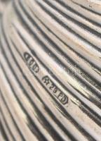 Ezüst(Ag) kagyló alakú gyűrűtartó, jelzett, 6,8×5 cm, nettó: 19,6 g