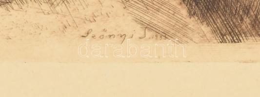 Szőnyi István (1894-1960): Vízparton. Rézkarc, papír, jelzett a karcon, 30×39,5 cm