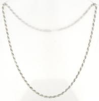 Ezüst(Ag) masszív walles nyaklánc, jelzett, h: 50 cm, nettó: 21,6 g