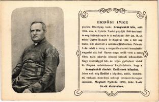 Selmecbánya, Schemnitz, Banská Stiavnica; Erdősi Imre piarista áldozópap, tanár, az 1848-49-es forradalom és szabadságharc branyiszkói hőse. Grohmann kiadása 860. / Hungarian piarist, teacher, military pastor in the Hungarian Revolution of 1848, Hero of Pod Braniskom