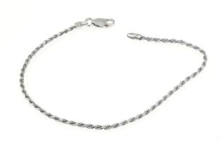 Ezüst(Ag) walles karkötő, jelzett, h: 19 cm, nettó: 2,7 g