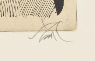 Szász Endre (1926-2003): Próféta. Rézkarc, papír, jelzett. 39,5x29,5 cm