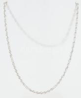 Ezüst(Ag) triplaszemes nyaklánc, jelzett, h: 46 cm, nettó: 6,4 g