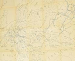 cca 1928 Európa a magyar államalapítás és a külföldi kalandozások korában, nagyméretű térkép, Breit ...