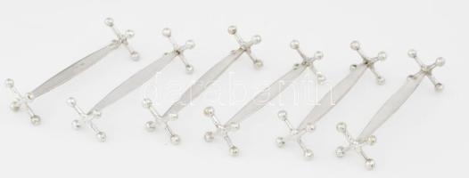 8 db antik késbak, h: 10 cm