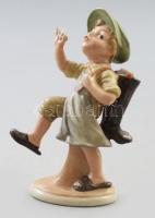 Lippelsdorf Wagner & Apel Bertram Cipészfiú figura. 1935-1951 között, jelzett, kézzel festett, hibátlan, m: 13 cm