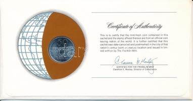 Paraguay 1980. 50G "Nemzetek pénzérméi" felbélyegzett borítékban, bélyegzéssel T:AU 
Para...