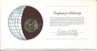 Benin 1982. 25Fr "Nemzetek pénzérméi" felbélyegzett borítékban, bélyegzéssel T:AU 
Benin ...