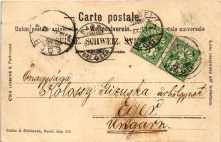 Basel, Universitäts Bibliothek / library of the university. Rathe & Fehlmann Art Nouveau, floral...