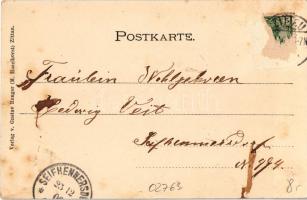 1900 Zittau, Petri- und Paulikirche / church. Gustav Renger Art Nouveau, floral, litho (Rb)